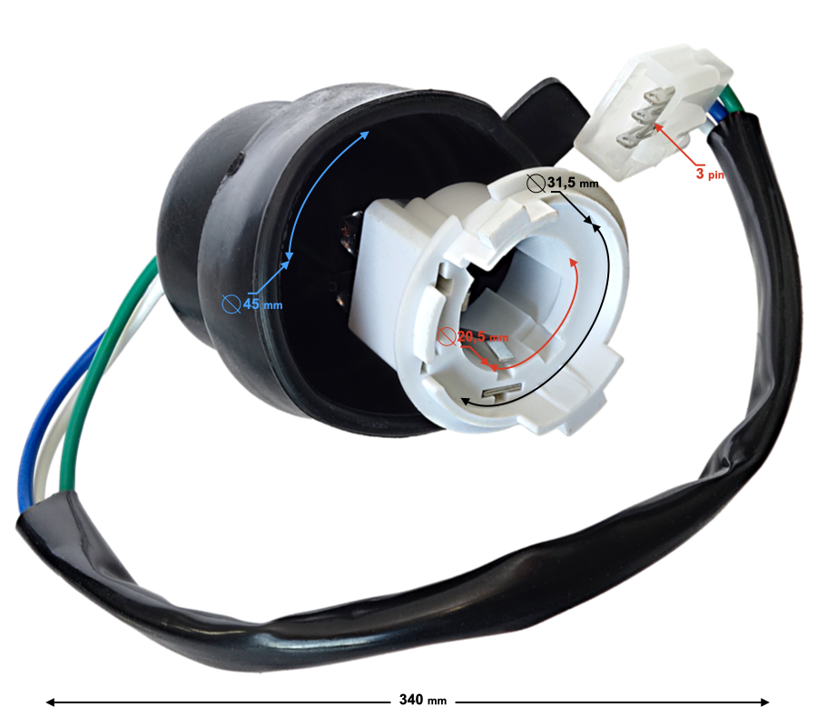 Oprawka żarówki lampy reflektora do Barton 21 2