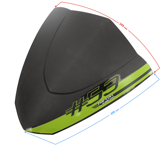 Owiewka czarno-zielona skuter Barton Falcon 125 2