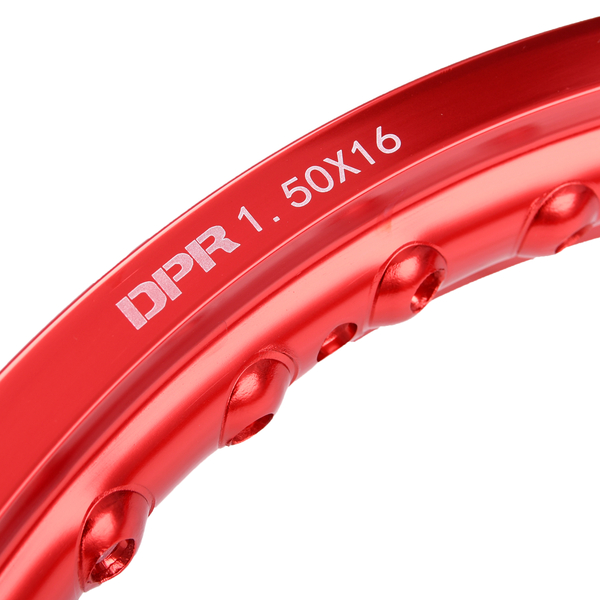 Obręcz koła 1,50x16 aluminiowa czerwona Simson DPR Classic