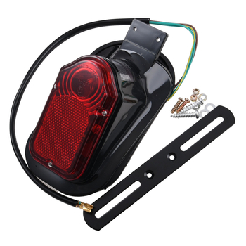 Lampa tylna uniwersalna czerwona z uchwytem tablicy Racing Force