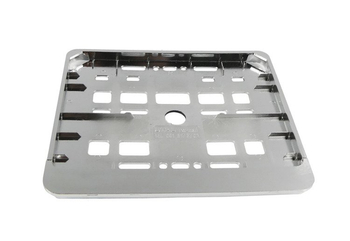 Ramka do polskiej tablicy rejestracyjnej bez nadruku metalizowana duża