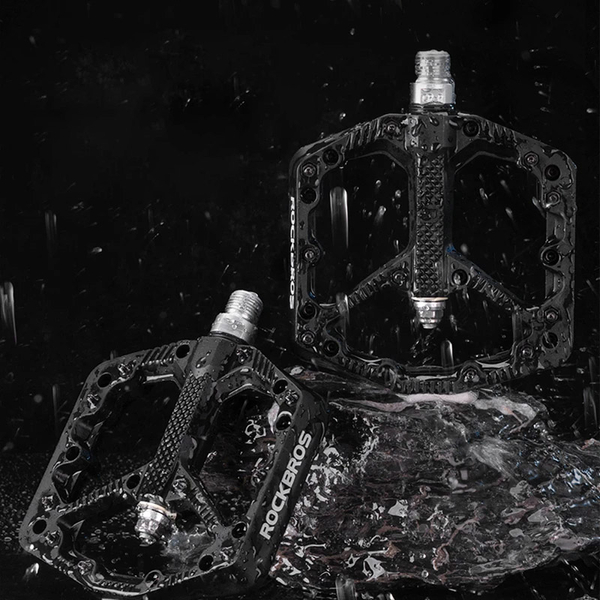 ROCKBROS pedały rowerowe nylonowe z pinami czarne 2021-12A