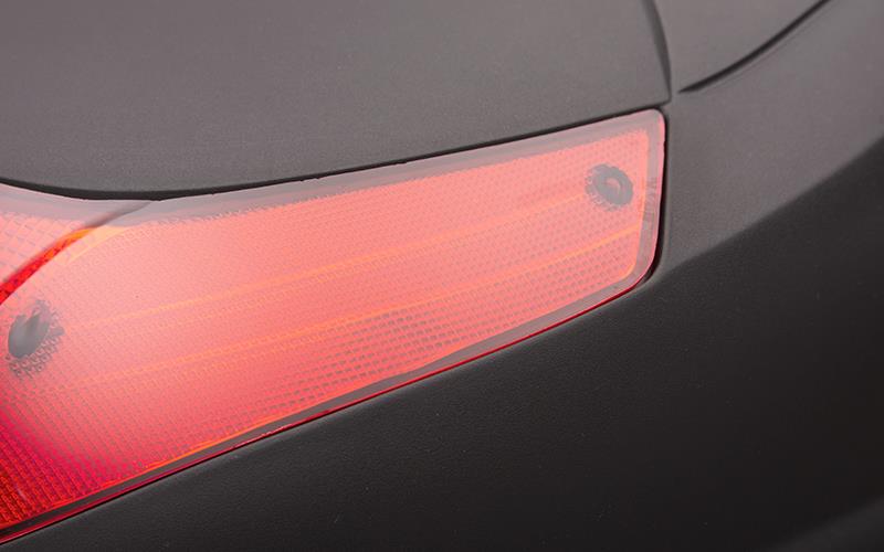 Kufer Moretti MR-710 30l czarny czerwony odblask