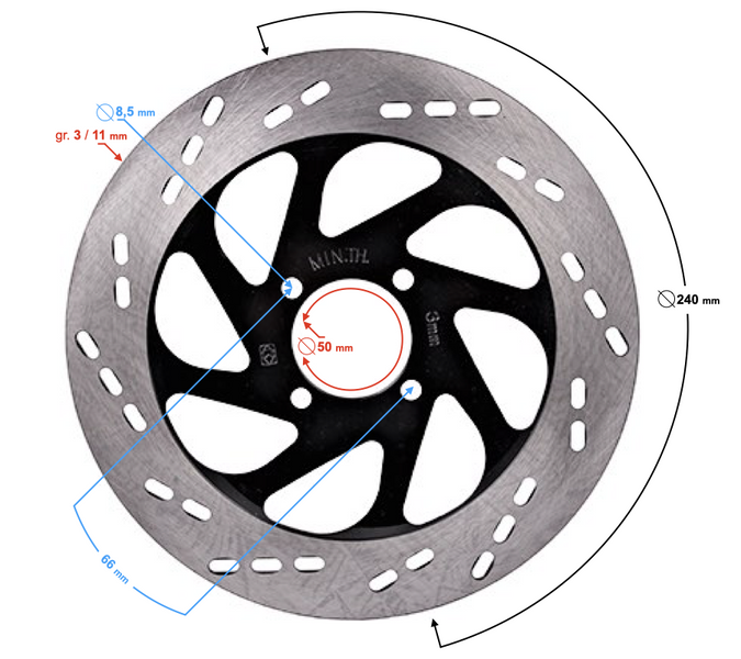 Tarcza hamulcowa przednia do motocykla Cafe Racer