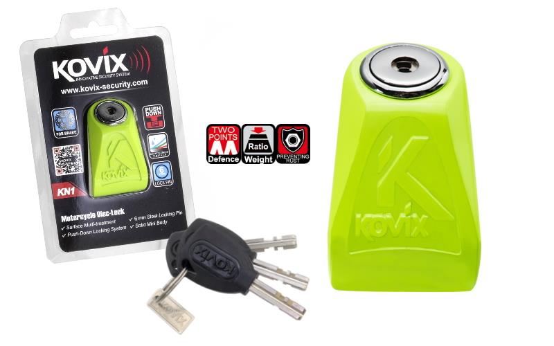 Kovix kn1 blokada tarczy zabezpieczenie fluo żółta