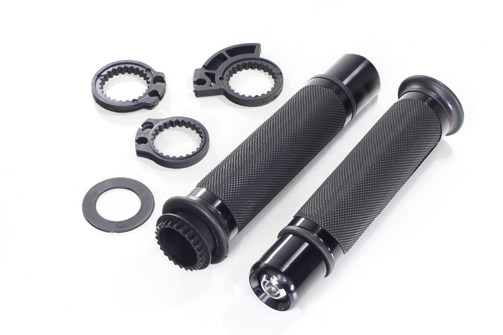 Manetki ciężarki gripy motocyklowe CL-013 czarny mat komplet