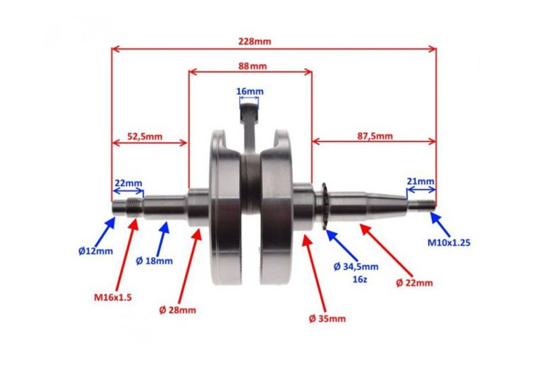 Wał korbowy suzuki GN GZ DR 125