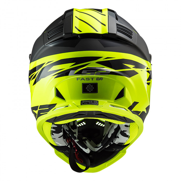 Kask LS2 MX437 FAST EVO Roar Matt Black HV Yellow