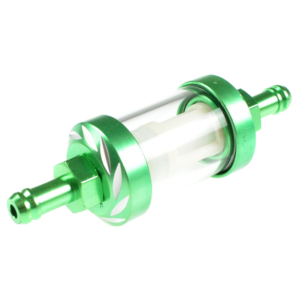 Filtr paliwa 7mm alu cnc zielony Racing Force