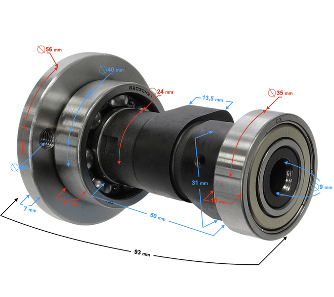 Wałek rozrządu DB250 MZK