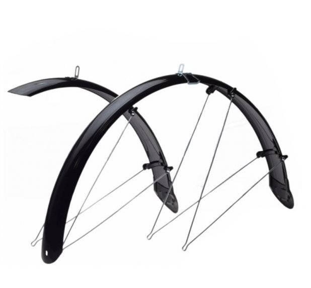 Błotnik 24/53 rowerowy z chlapaczem czarny p+t