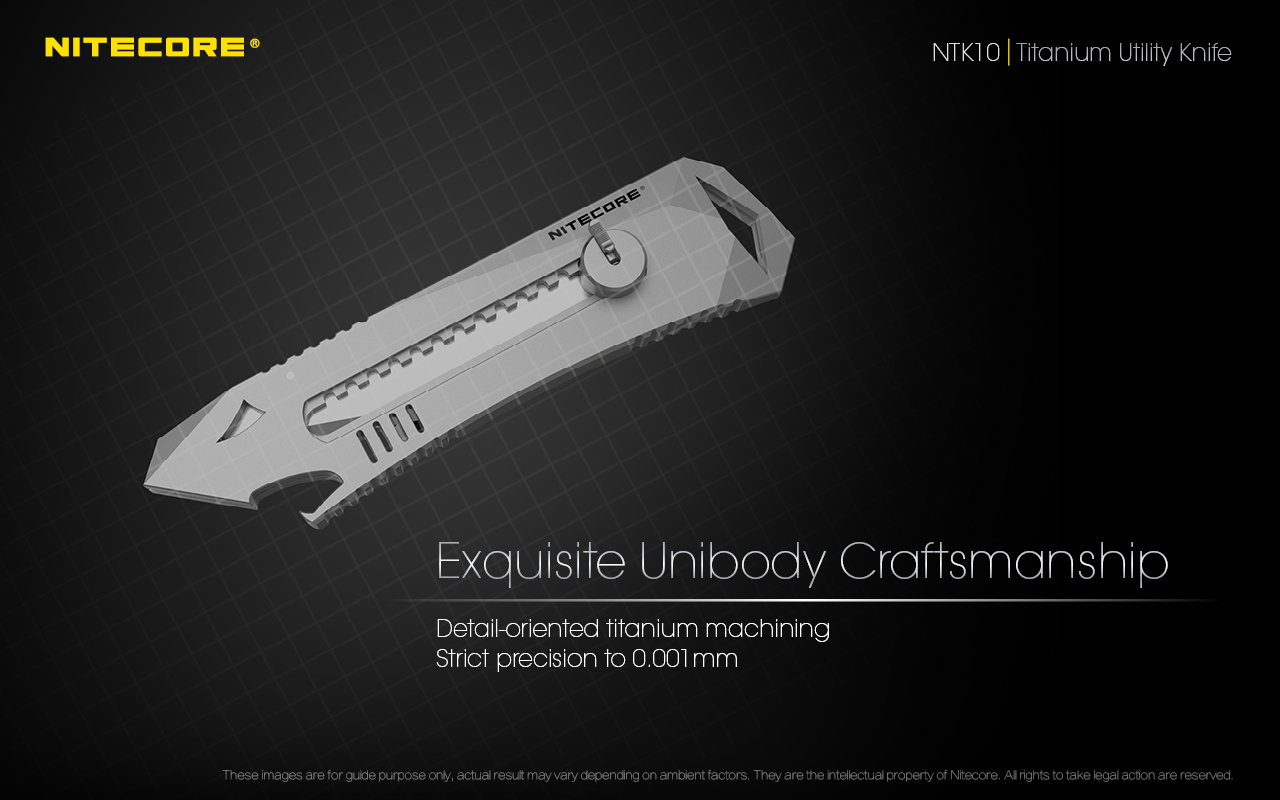 Nitecore nóż tytanowy wielofunkcyjny otwieracz wybijak japońskie ostrze