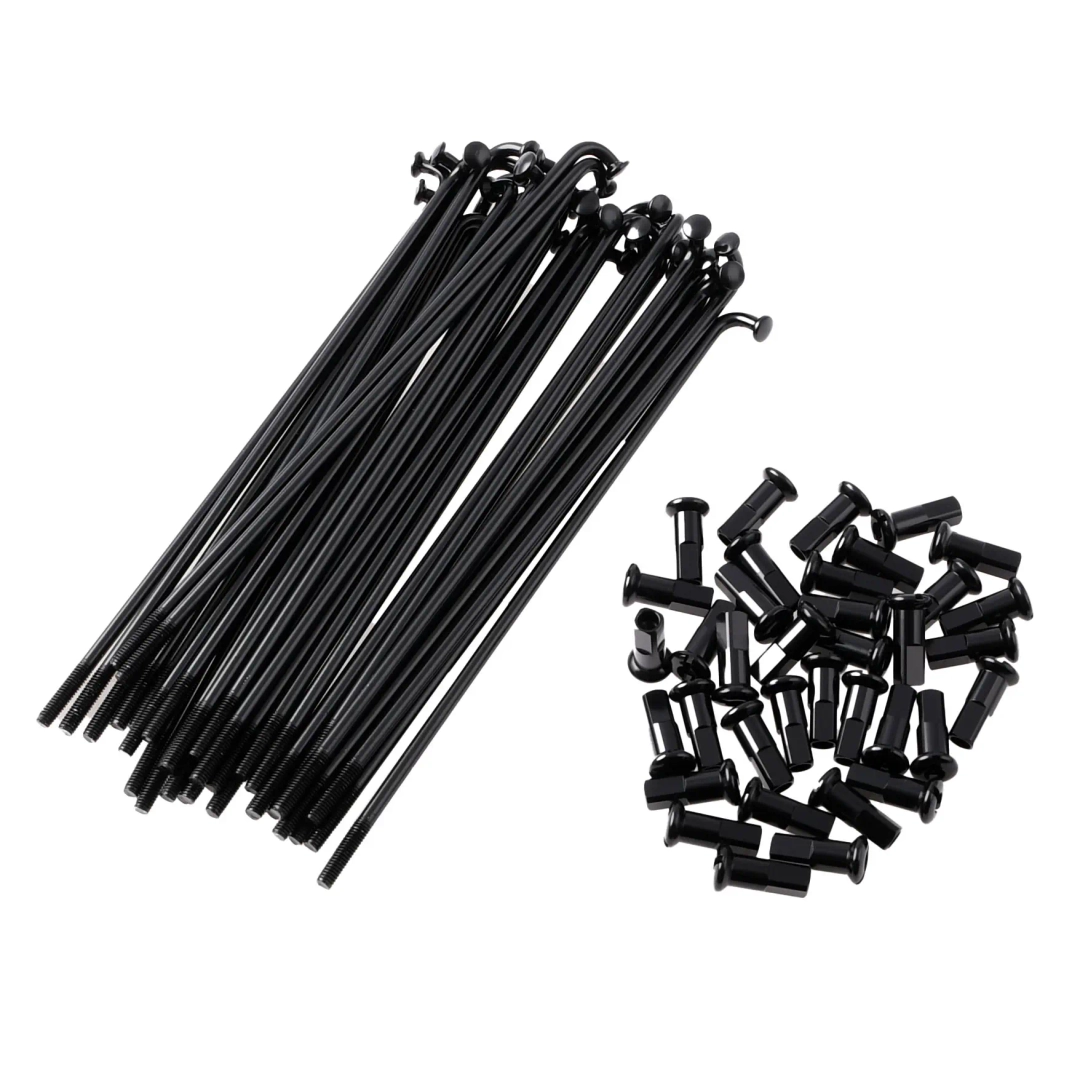 Szprychy nierdzewne polerowane czarne 16 cali + czarne nyple Simson S51 DPR