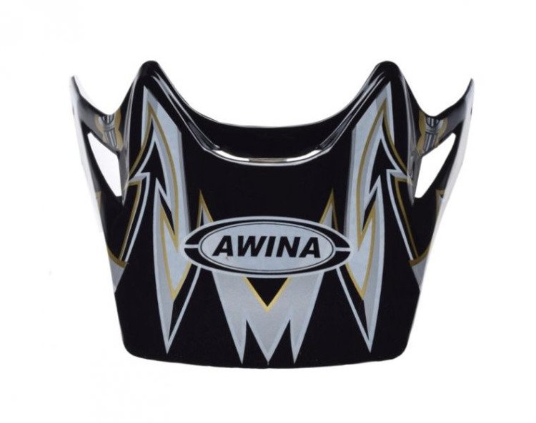 Daszek kasku enduro awina aj037 czarno-srebno
