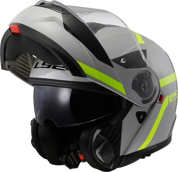 Kask szczękowy LS2 FF908 STROBE II AUTOX GREY H-V YEL homologacja ECE 22.06
