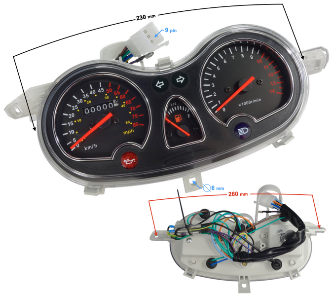 Licznik prędkościomierz do skutera Barton Falcon 2