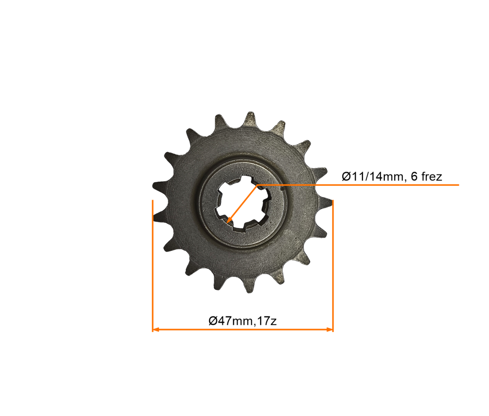 Zębatka przód do przekładni 17z T8F Pocket Mini Cross