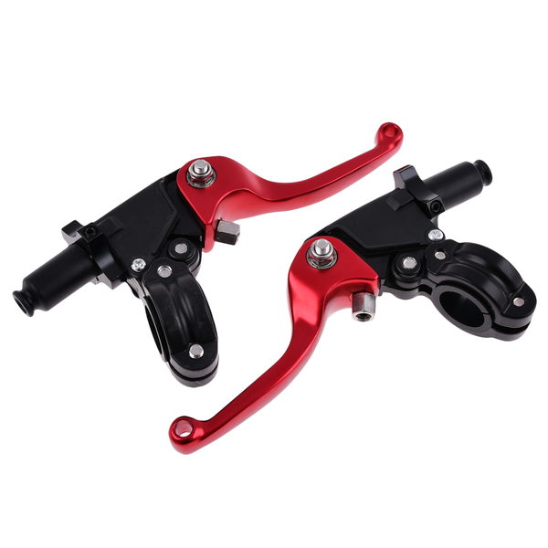 Dźwignia hamulca sprzęgła + obejmy czerwone Simson DPR