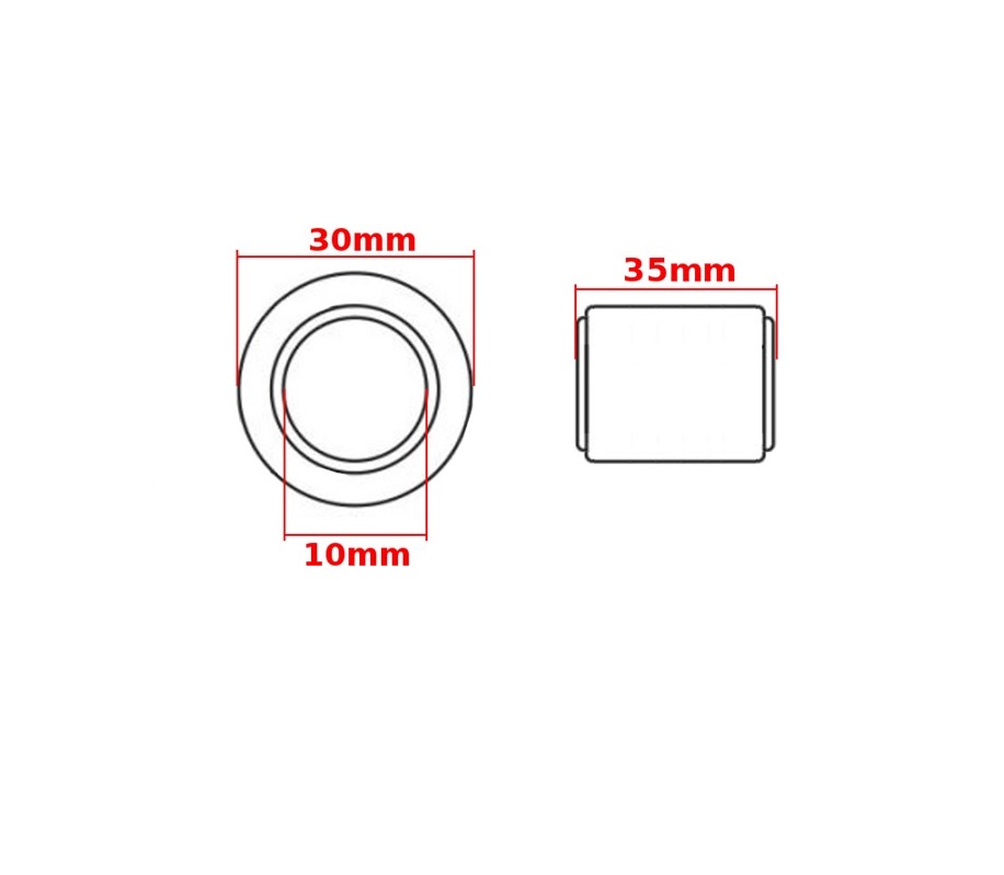 Tulejka wahacza mocowania silnika GY6 atv skuter motorower 10x30x35