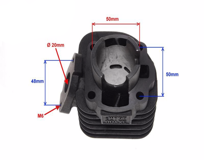 Cylinder 2t 40mm 50cm3 teflon keeway hurricane