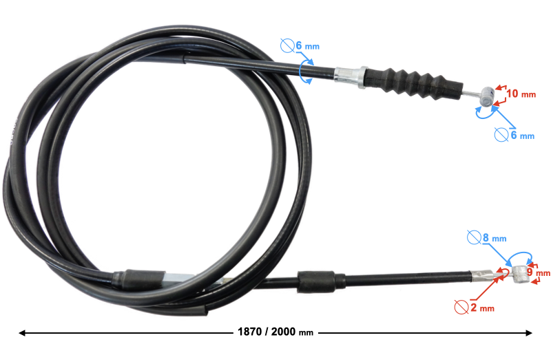 Linka hamulca tylnego do quada Bashan 200 200cm