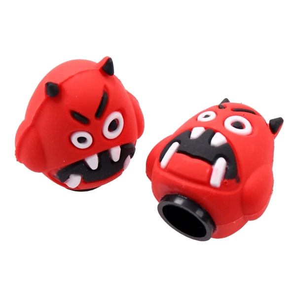 Nakrętka wentyla monster czerwono czarno biała 2 sztuki Racing Force