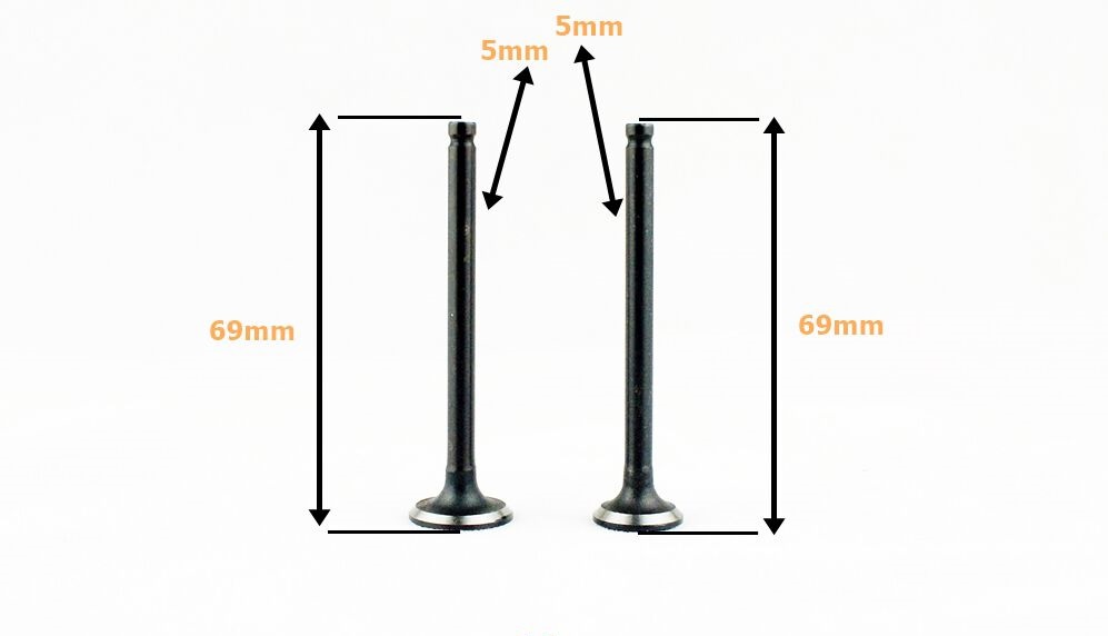 Zawór ssący i wydechowy (dł.69mm) 50cc Łoś King motorower