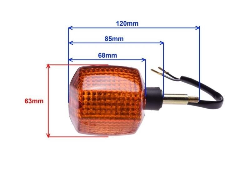 Kierunkowskaz BA15S (12V 23W) M6 x 1.0 do Kawasaki GPZ400R 600R