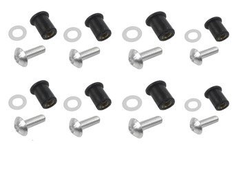 Śruby do mocowania owiewek srebrne 5mm 8szt