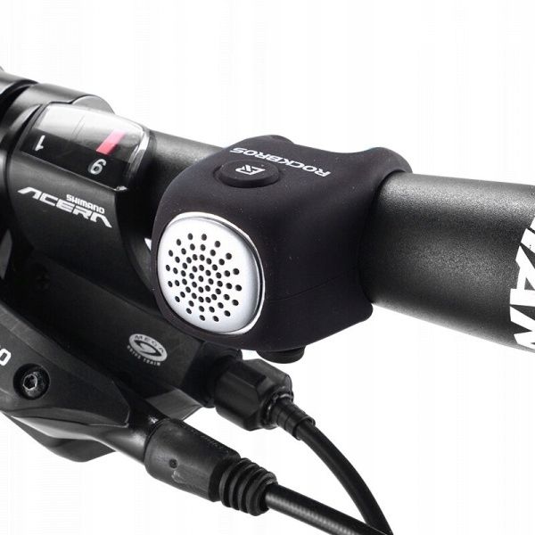 Rockbros dzwonek rowerowy czarny elektroniczny 90db