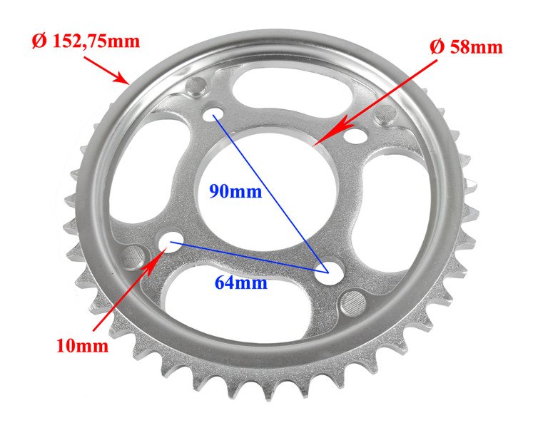 Zębatka tył 428h 41 zębów lpi kingway yamasaki 