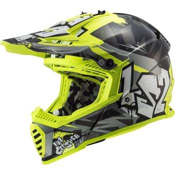 Kask dziecięcy LS2 MX437 FAST II MINI CRUSHER BL.H-V homologacja 22.06