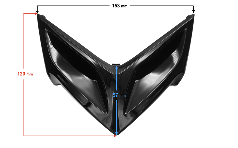 Dekor obudowy przedniej czarny do skutera Barton Energy