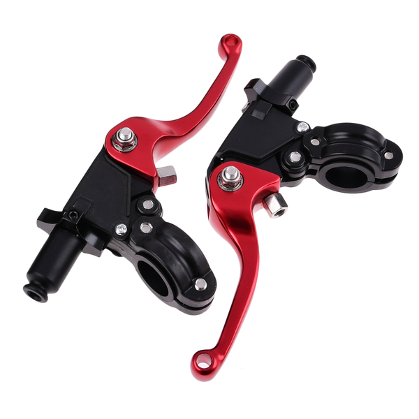 Dźwignia hamulca sprzęgła + obejmy czerwone Simson DPR