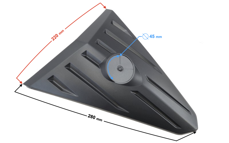 Dekor obudowy przedniej część górna do skutera Barton E-Max grafitowy