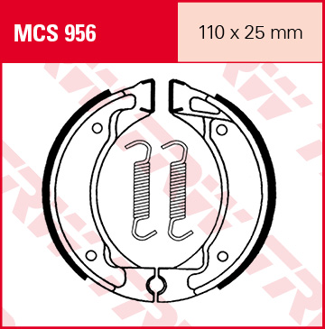 TRW Lucas szczęki hamulcowe 110x25mm MBK Yamaha