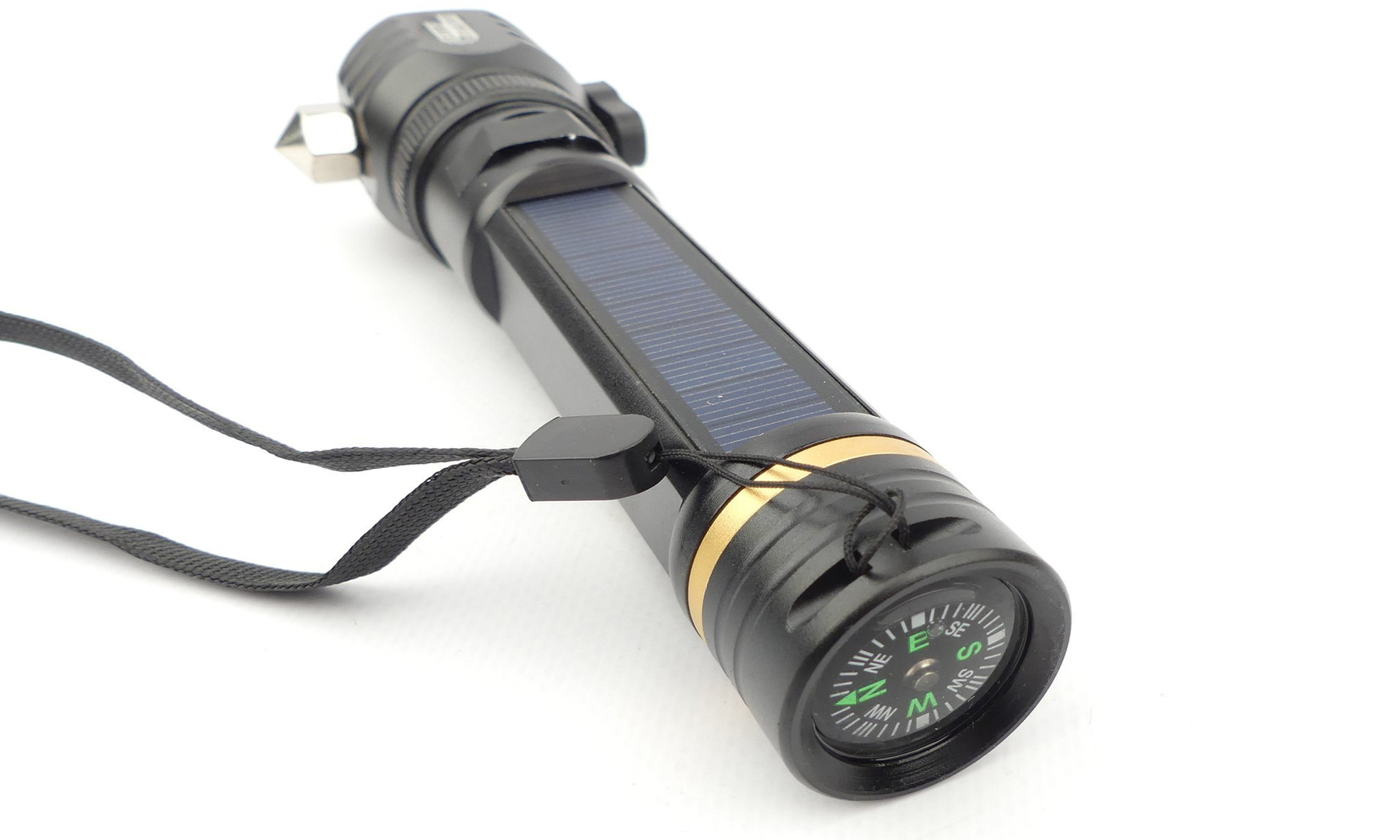 Latarka Taktyczna Powerbank Kompas Młotek Nóż