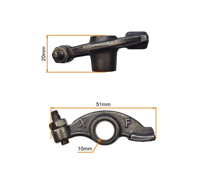 Dźwigienki zaworowe 4T GY6 139QMB 50cc 2 sztuki typ 2 wklęsłe