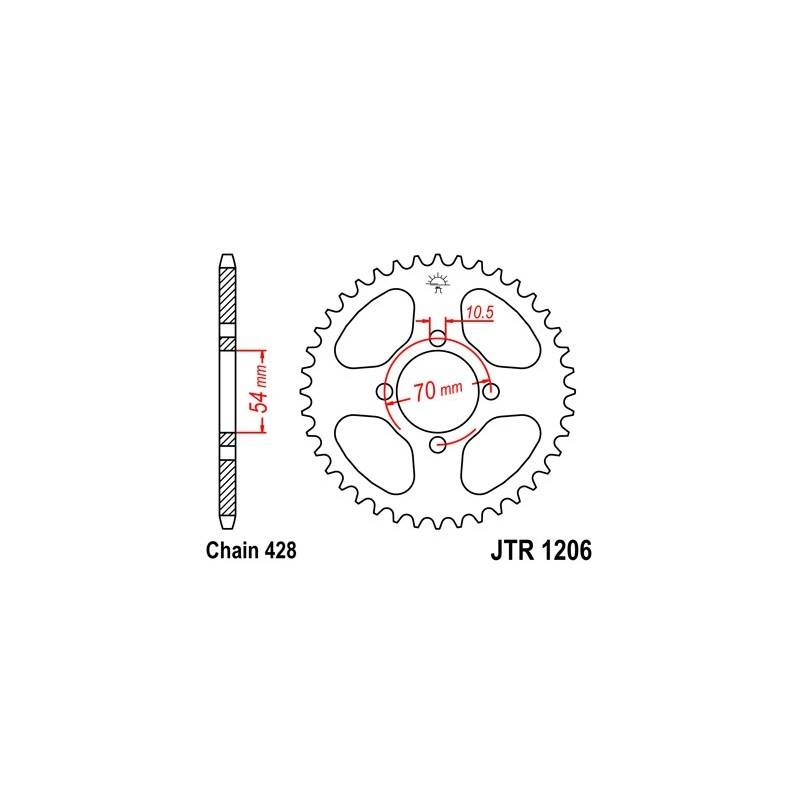 Zębatka tył tylna 44z honda cbr 125 2004-2010