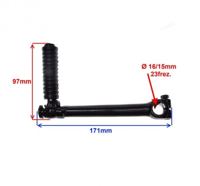 Dźwignia rozrusznika czarna starter YX140 MRF140