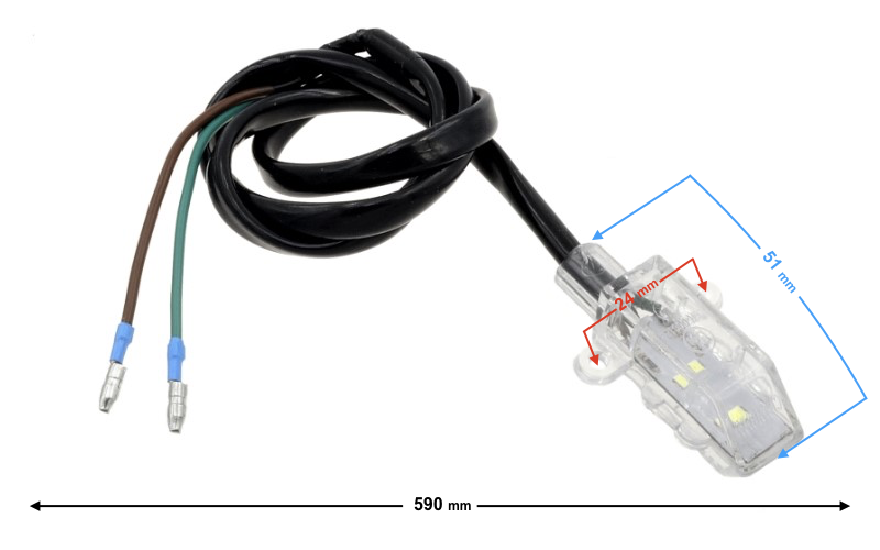 Lampa tablicy rejestracyjnej do motoroweru FR 2
