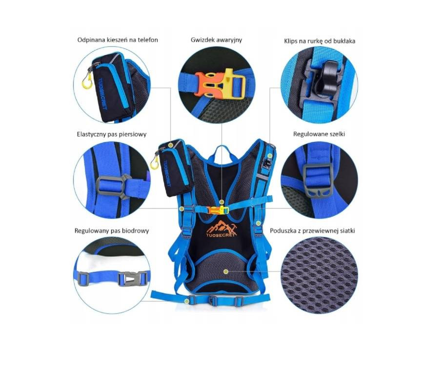 Plecak rowerowy sportowy turystyczny ROXAR TUOSECRET 18l czerwony