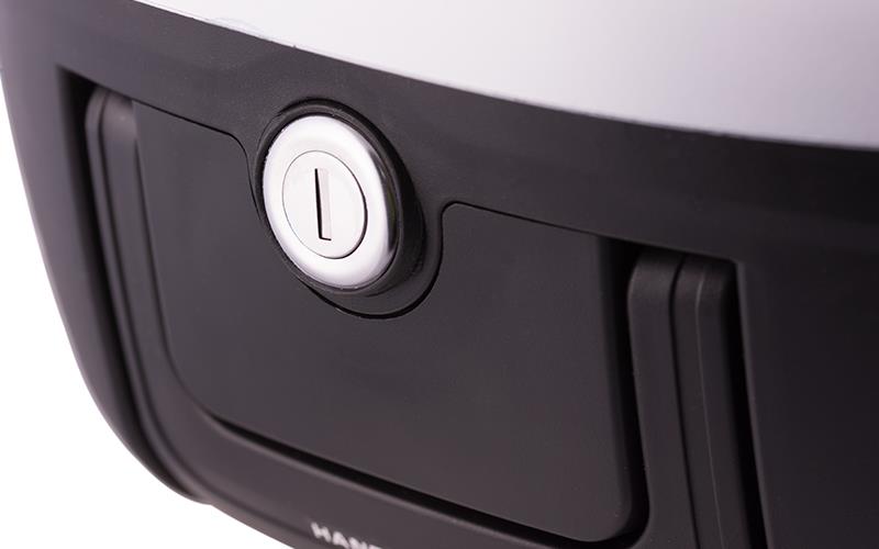 Kufer Moretti MR-808 28l biały niebieski odblask