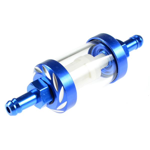 Filtr paliwa 7mm alu cnc niebieski Racing Force