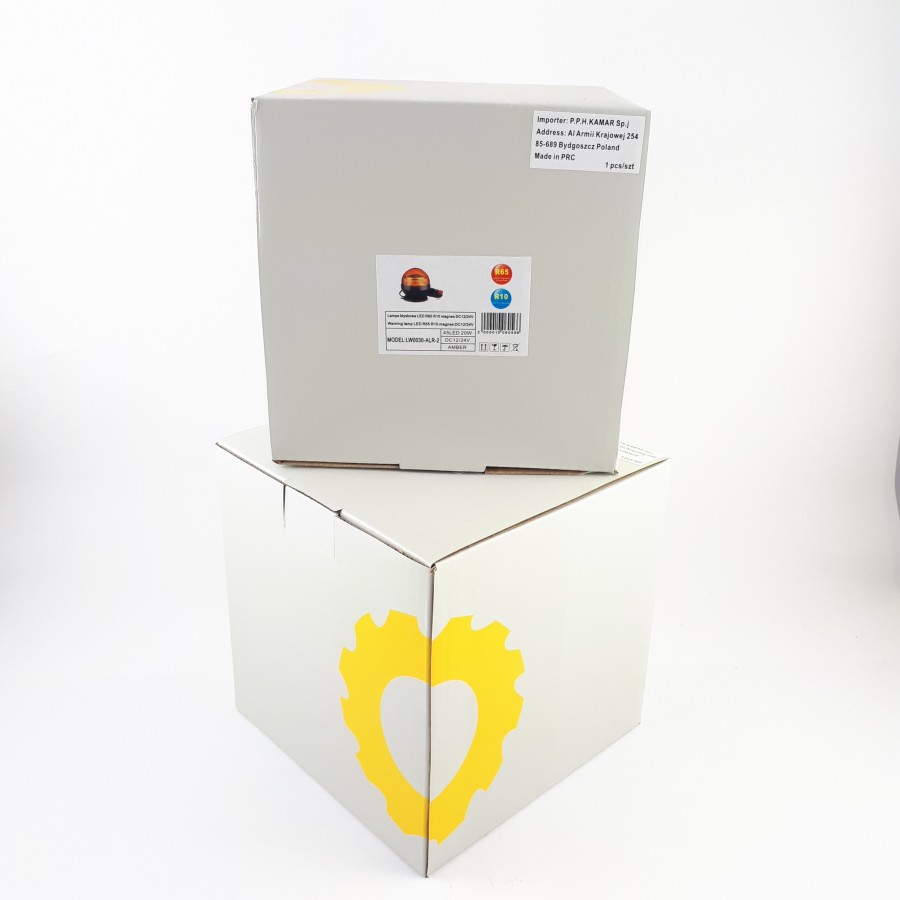 Lampa błyskowa kogut 20W 46LED Magnes DC 12/24V R65 R10