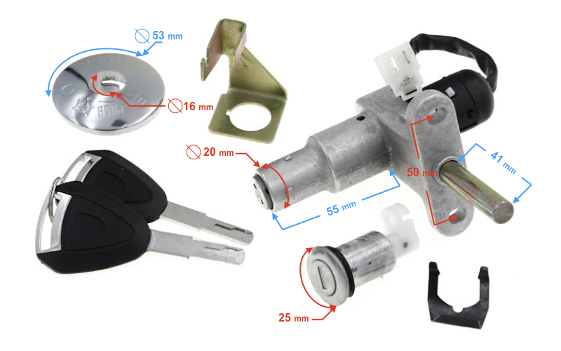 Stacyjka zamek korek wlewu do skutera Barton E-Max