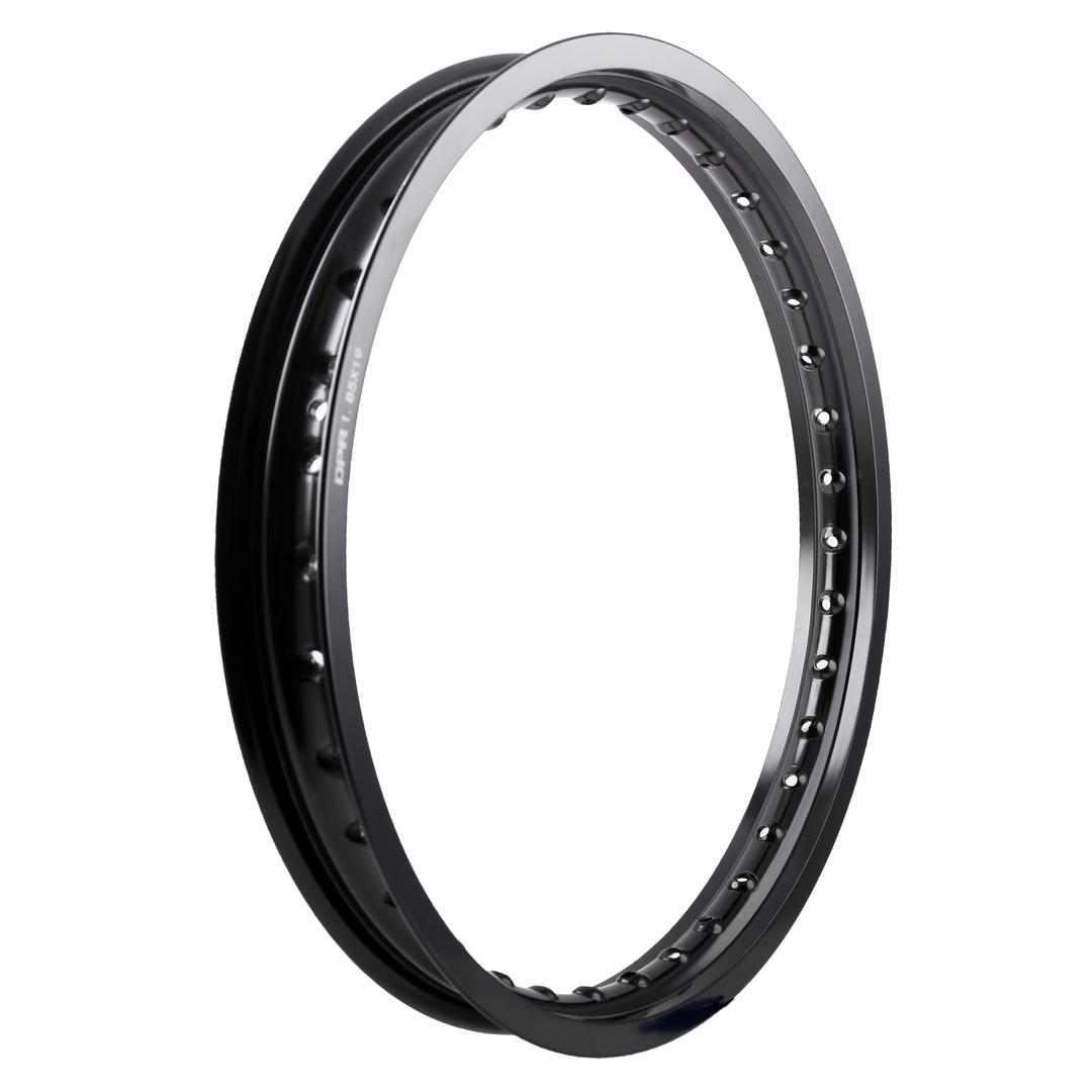 Obręcz koła 1,85x19 aluminiowa czarna WSK SHL DPR Classic