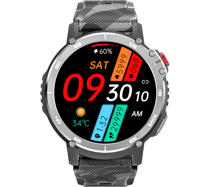 Smartwatch zegarek Rubicon męski RNCF08 czarny Bluetooth tryby sportowe SMS