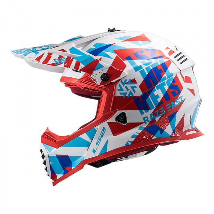 Kask ls2 MX437 FAST EVO Funky Red White