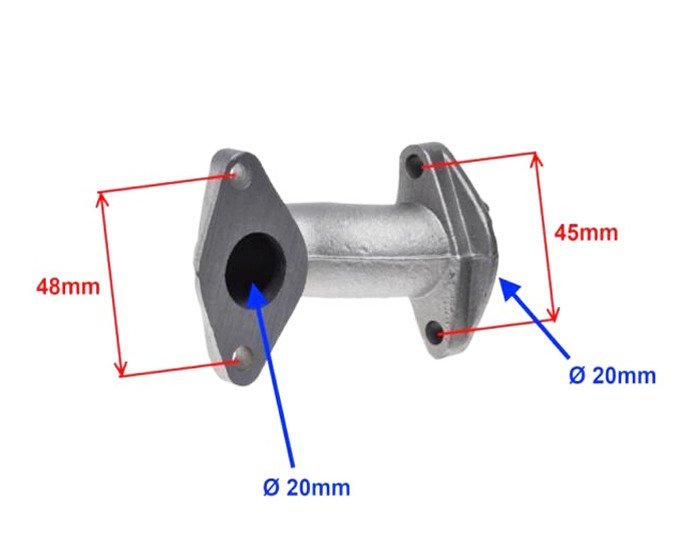 Króciec gaźnika paliwa wlot 20mm quad atv 110